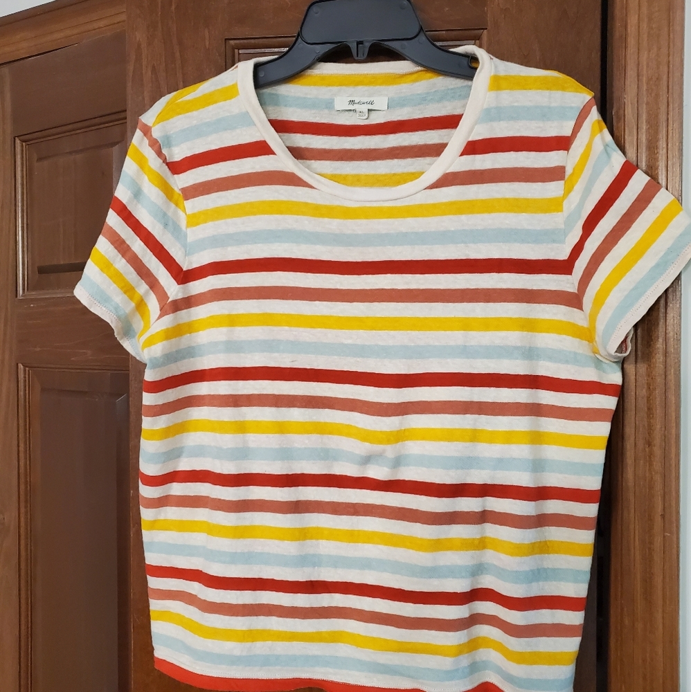 Madewell Cotton Striped Tee T-shirt Size XL